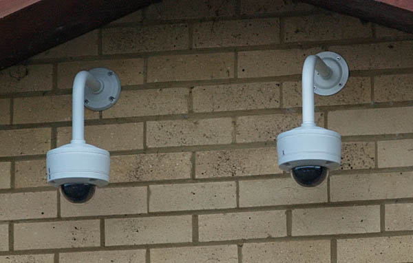 Twin external dome cameras